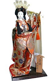 японская антикварная интерьерная кукла