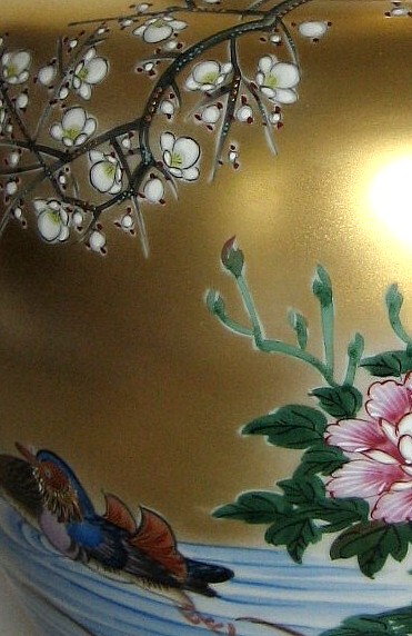 Японская фарфоровая антикварная ваза с круговой росписью, 1930-е гг