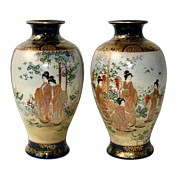 японские антикварные фарфоровые вазы, 1820-е гг.