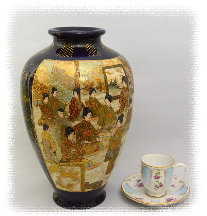 японский коллекционный фарфор: ваза сацума, 1850-60-е гг.