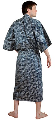 мужская японская юката (халат-кимоно), хлопок 100%