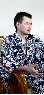 мужской халат кимоно из хлопка, сделано в Японии
