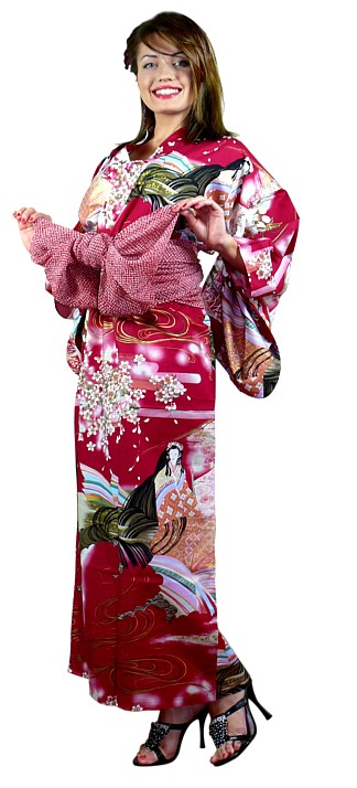 японское кимоно ( юката) и пояс оби