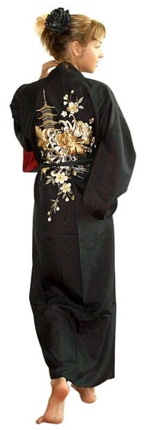 японское кимоно с вышивкой и подкладкой - эксклюзивная одежда для дома