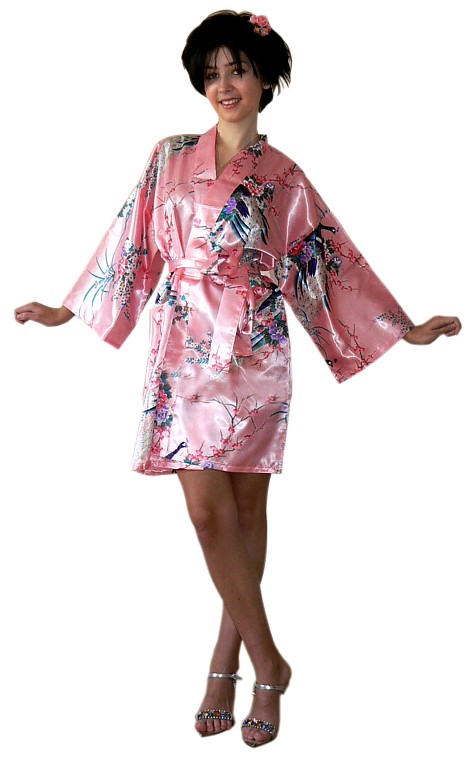 халатик кимоно из зиск.шелка, сделано в Японии