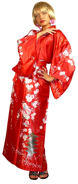 японское кимоно Сакура - яркая и оригинальная одежда для дома