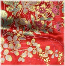 рисунок ткани шелкового кимоно