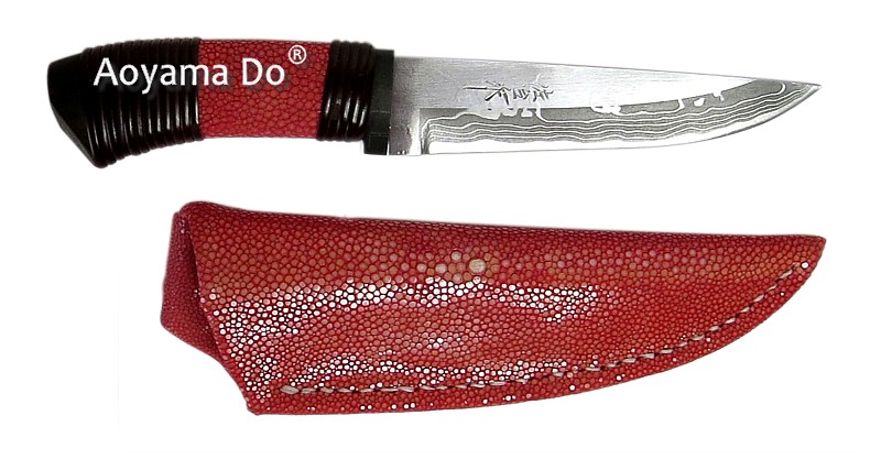 японский нож, ножны из кожи ската самегава